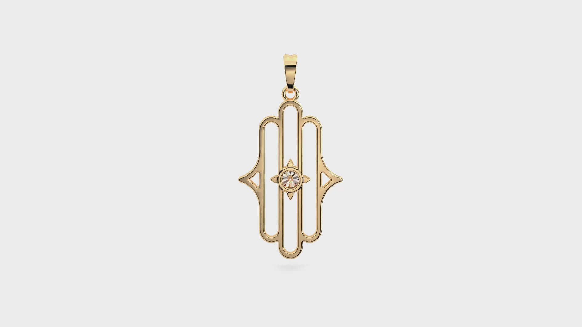 Charmed Star lab-grown diamond star pendant, 14k gold