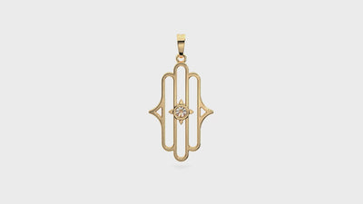 Charmed Star lab-grown diamond star pendant, 14k gold