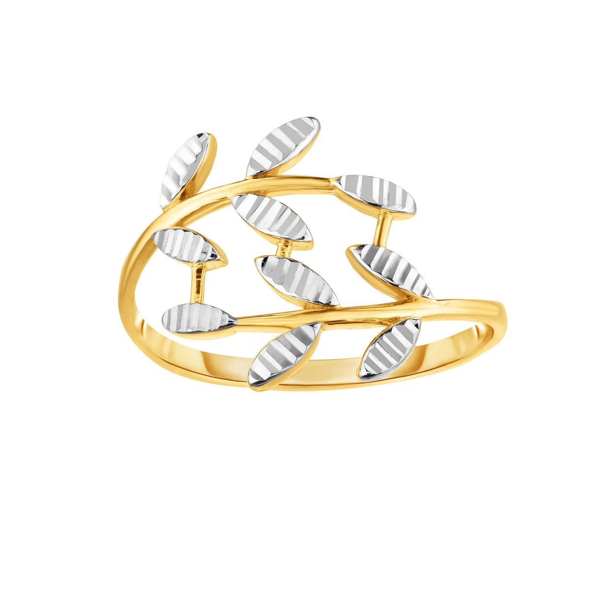 Given Leaf 14k gold leaf ring
