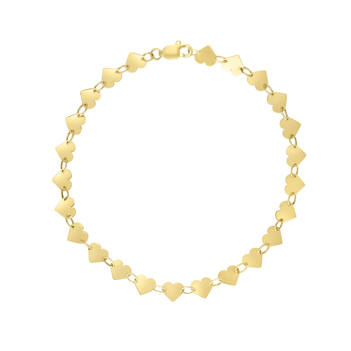 Woven Hearts 14k gold heart bracelet