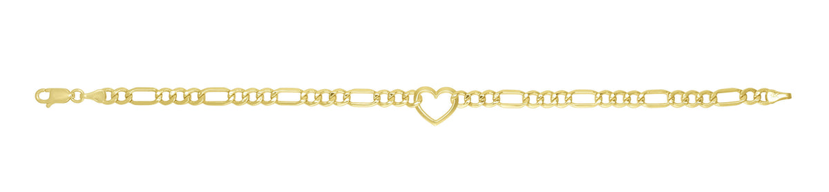 Heartbeat Word 14k gold heartbeat bracelet