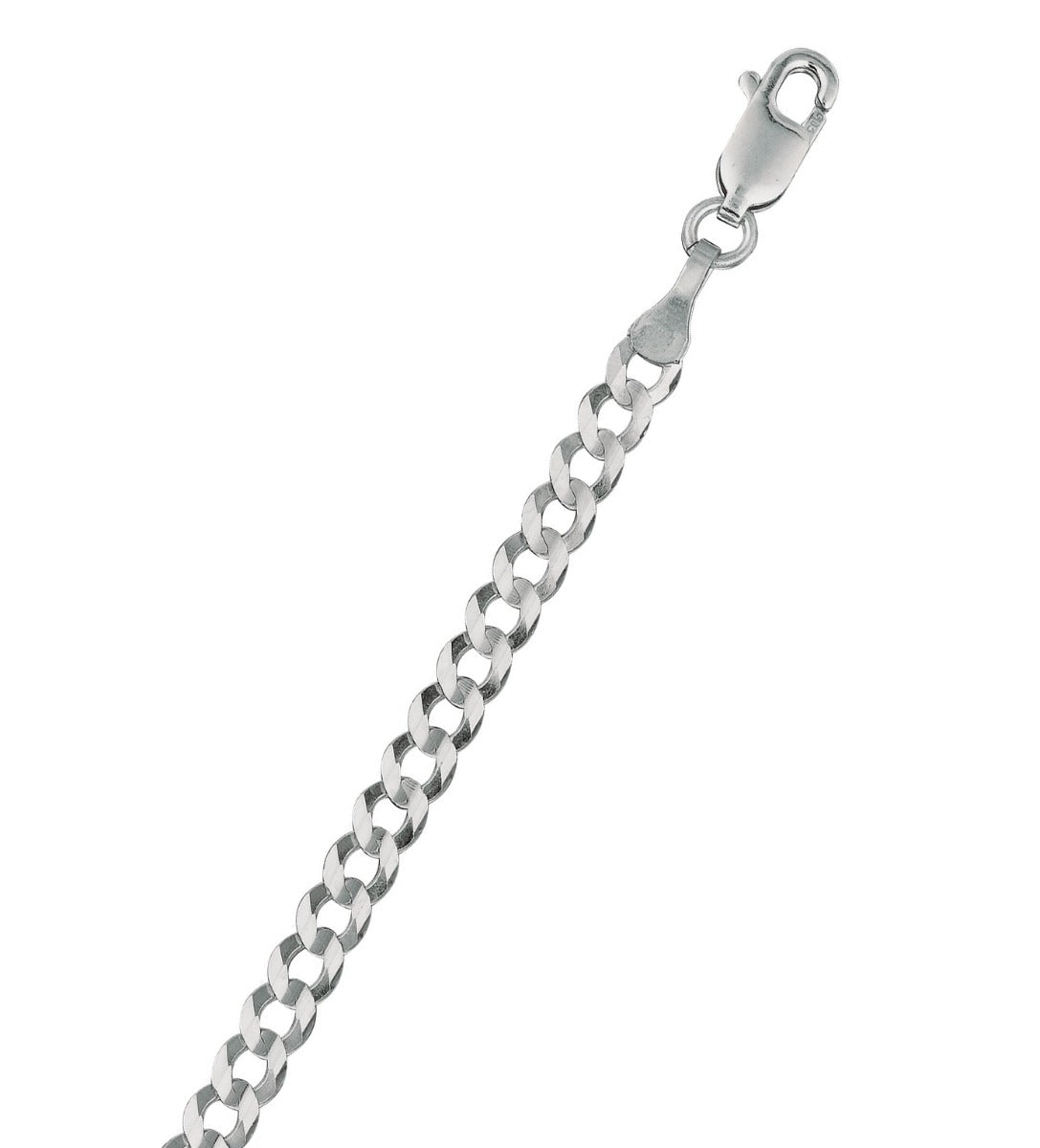 Covenant Curb 14k gold curb chain, 14k white gold, 3.6mm #Color_White Gold