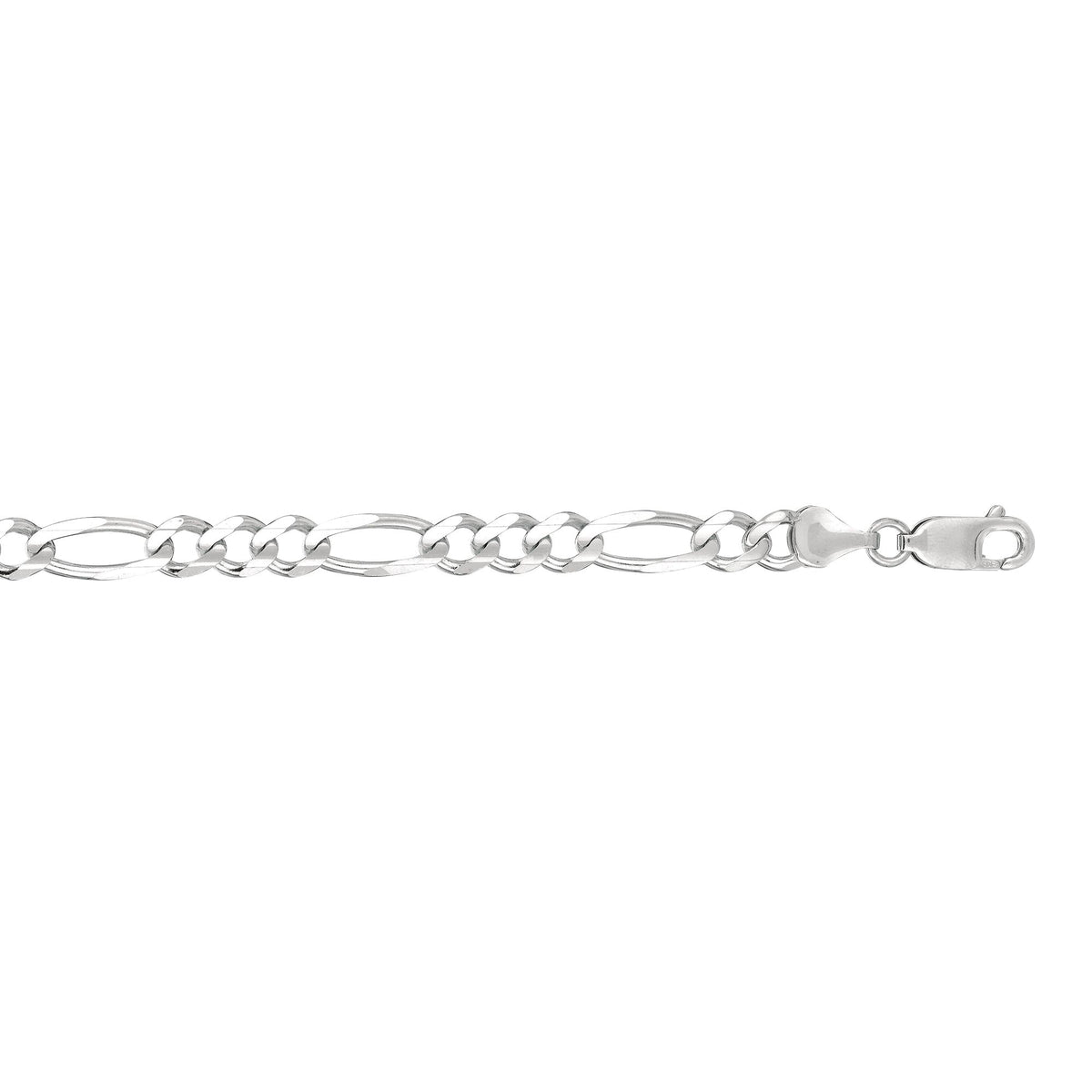 Loupe Figaro 14k gold figaro chain, 14k white gold, 6mm #Color_White Gold