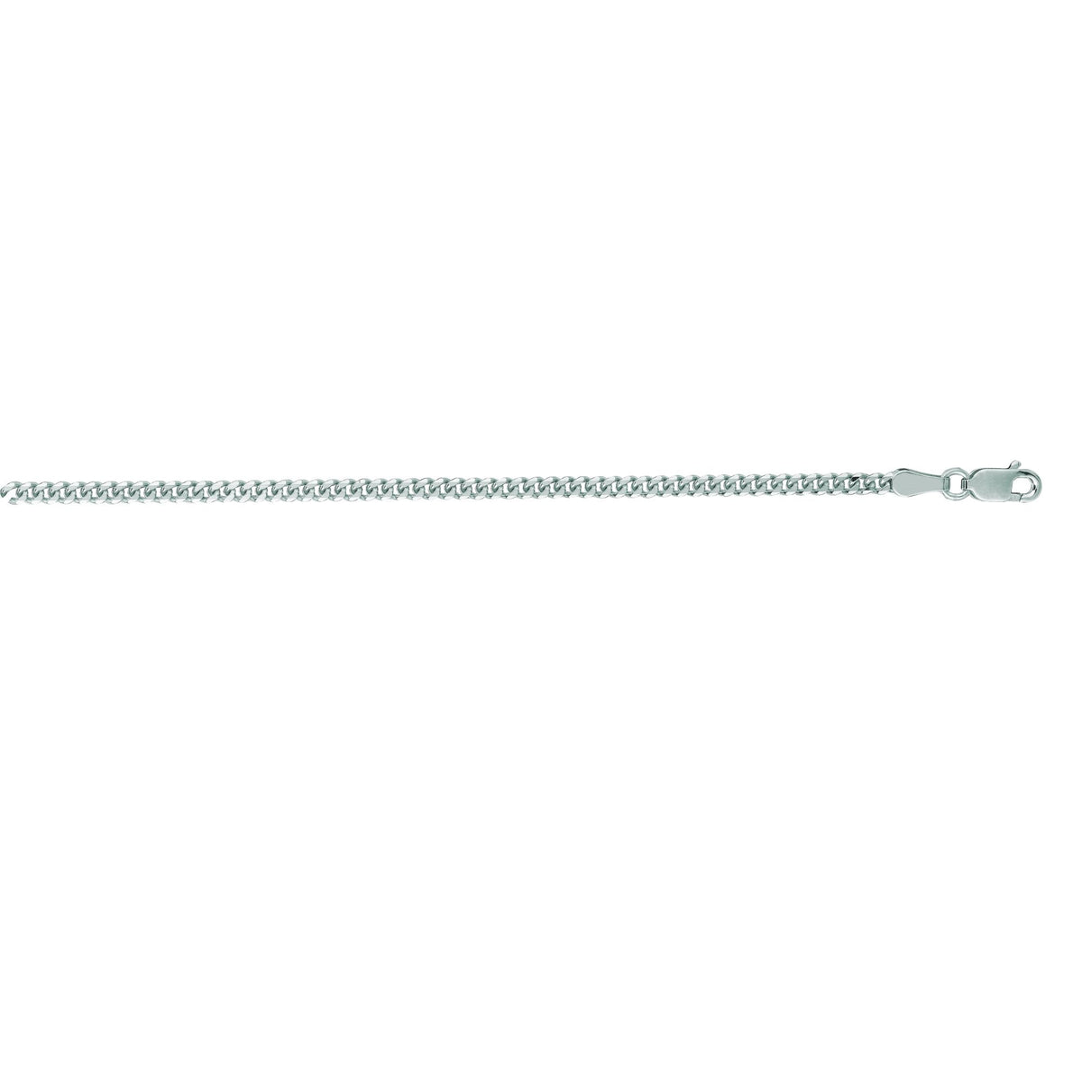 Covenant Curb 14k gold curb chain, 14k white gold, 2.2mm #Color_White Gold