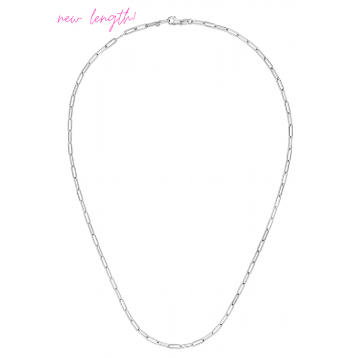 Pledge Link 14k gold paperclip chain, 14k white gold, 2.5mm #Color_White Gold