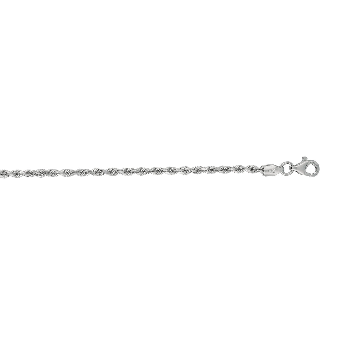 Bound Rope 14k gold rope chain, 14k white gold, 2mm #Color_White Gold