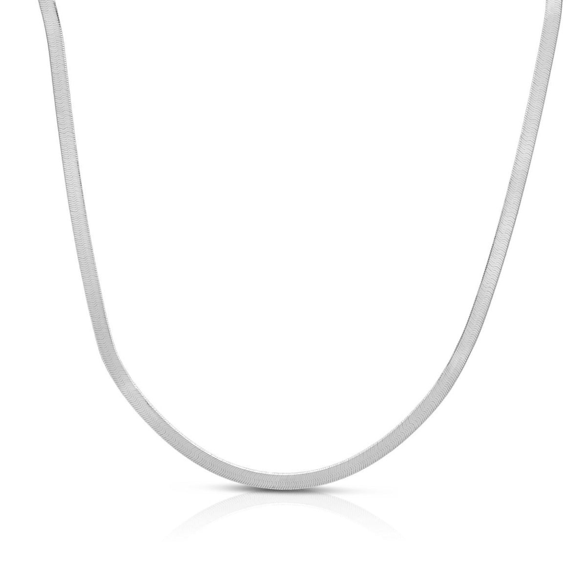 Woven Herringbone 14k gold herringbone chain, 14k white gold, 2.8mm #Color_White Gold