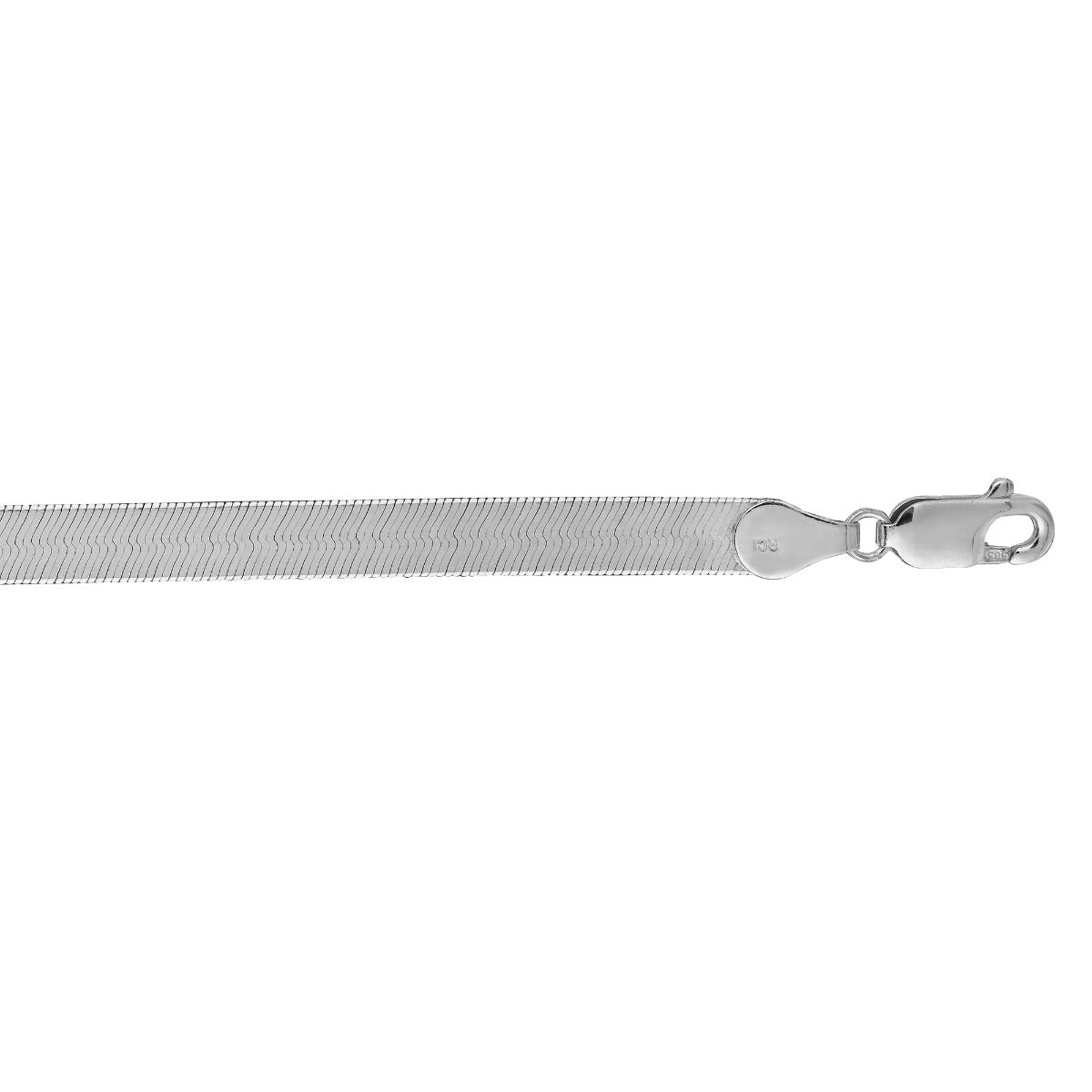 Woven Herringbone 14k gold herringbone chain, 14k white gold, 4.6mm #Color_White Gold